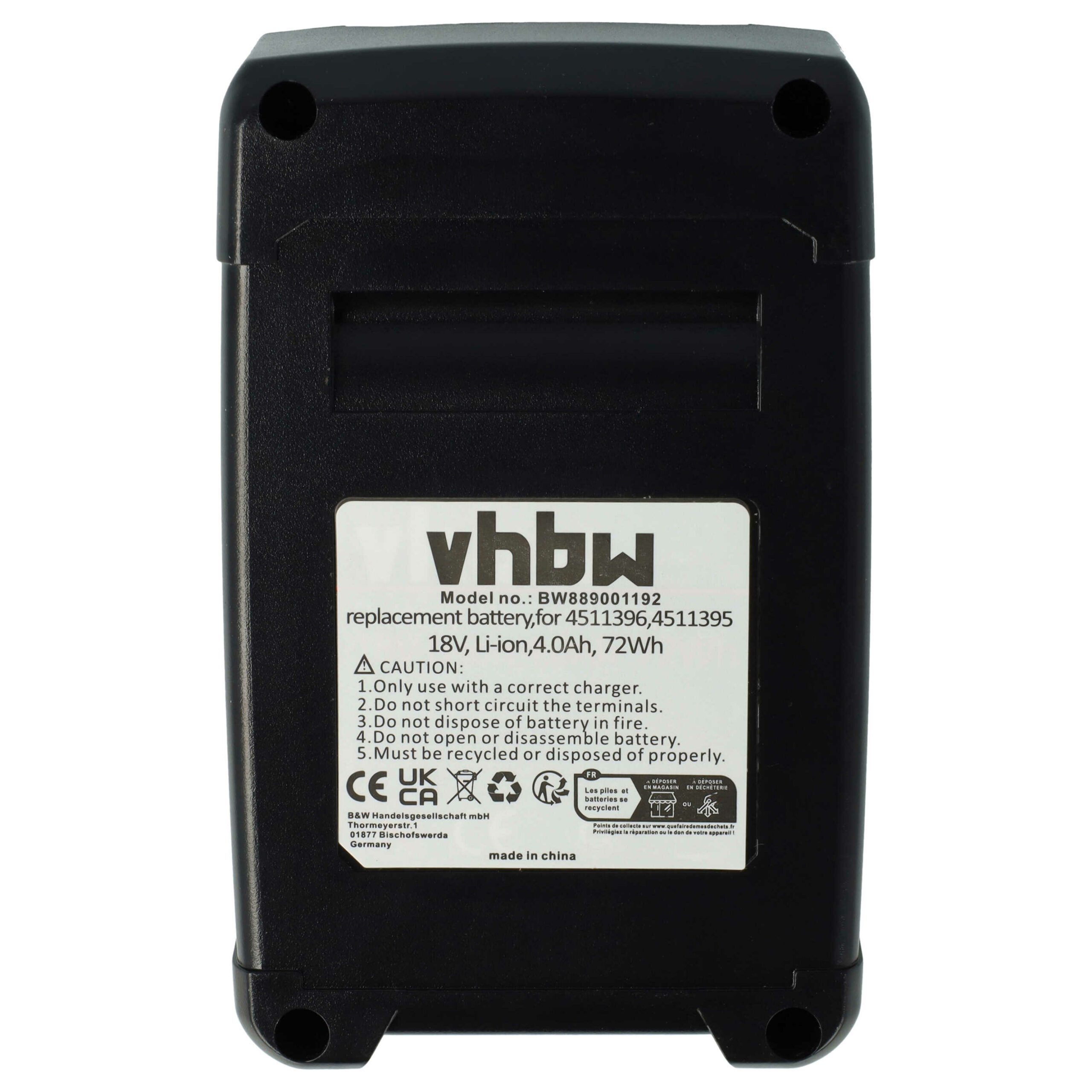 Bateria vhbw para Einhell Power X-Change (45.114.36, 4511437) Ferramentas Elétricas - 4000 mAh, 18 V, Li-Ion - Image 3