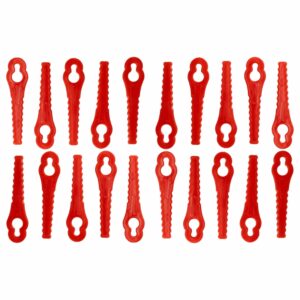 20x Lâminas de Substituição vhbw para Roçadora Güde RT 18-0, RT 18-201-05 - Vermelho