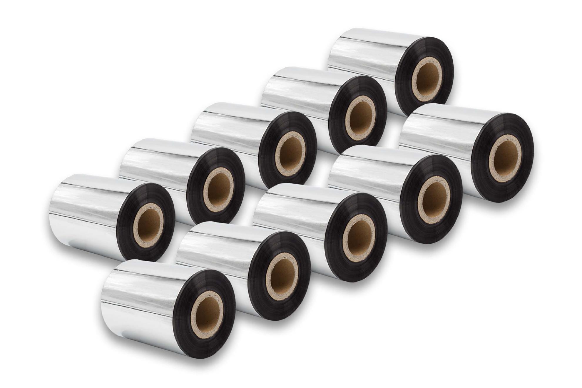 10x Fitas de Transferência Térmica vhbw para Godex, Printronix, TSC - 80 mm x 300 m, Wax-Plus