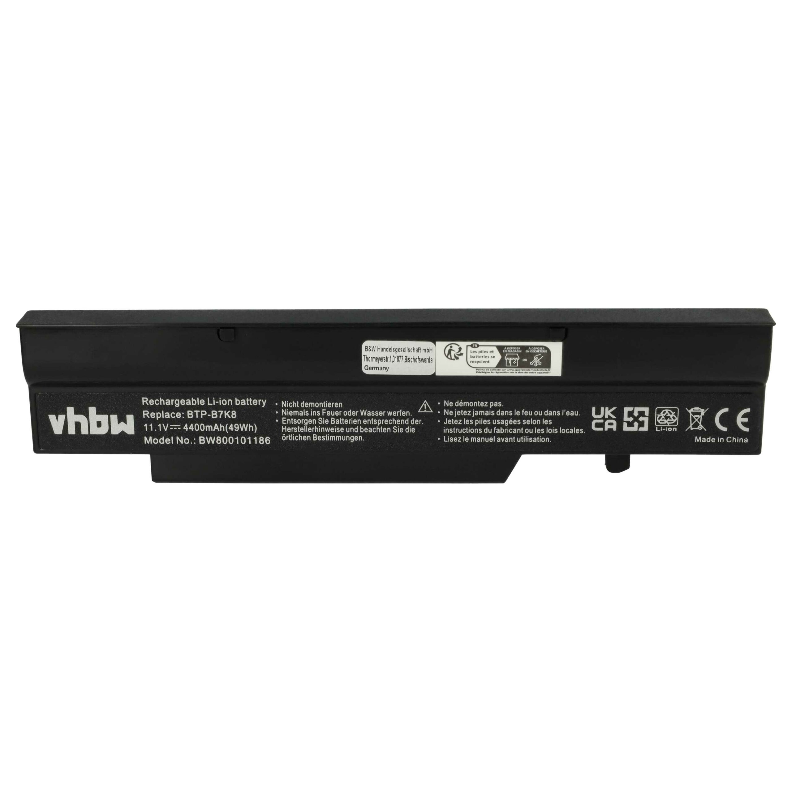 Bateria vhbw para portátil Fujitsu Amilo / Esprimo / Medion Akoya 4400 mAh 11.1 V - Image 3