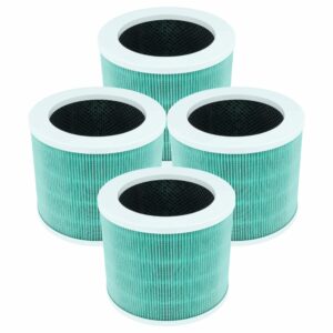 vhbw 4x Filtro de substituição para Morento HY1800 - EPA (E12) + Carvão Ativado