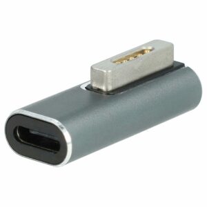 Adaptador USB Tipo C para MagSafe 2 vhbw para Apple MacBook Air e Pro - 100W, Formato L, Prateado