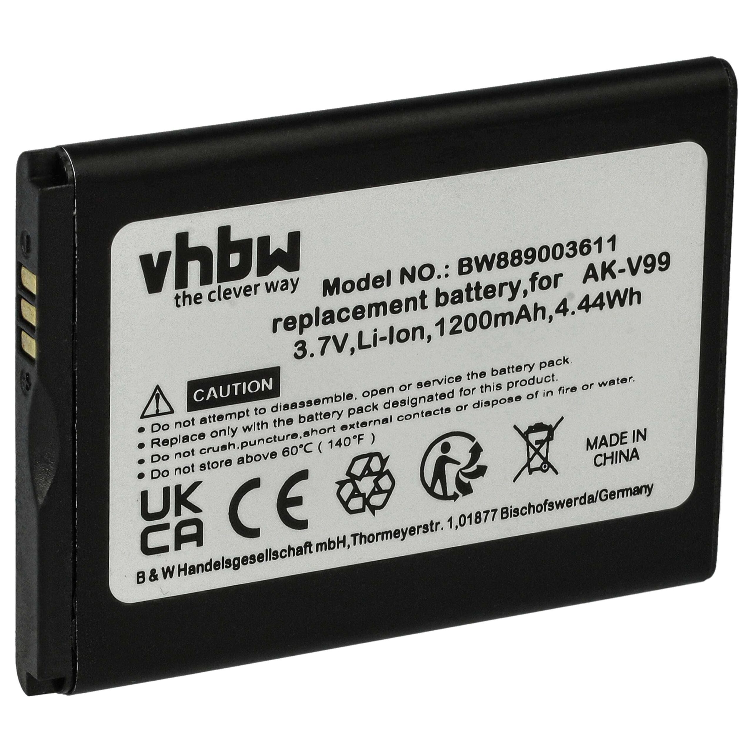 Bateria vhbw para Telemóvel Emporia AK-V99 - 1200 mAh 3.7 V Li-Ion
