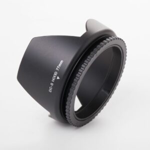 Pára-sol vhbw para Lente com Diâmetro de 77 mm - Plástico, Preto