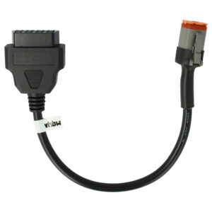 Adaptador OBD2 vhbw de 4 pinos para OBD 2 de 16 pinos para Mota Harley Davidson