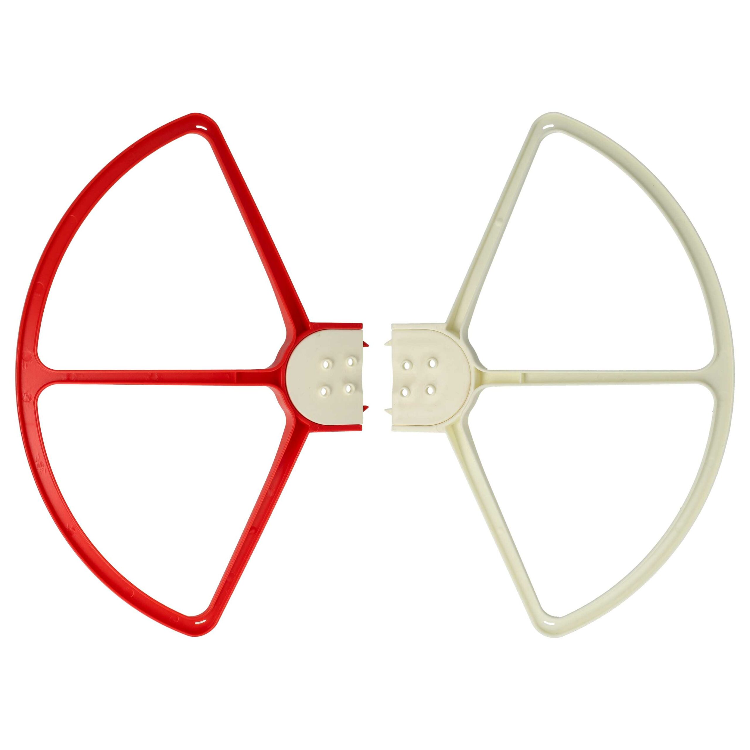 Proteções de Hélices vhbw para DJI Phantom / FC40 - 4x, 25.5 cm - Branco / Vermelho - Image 3
