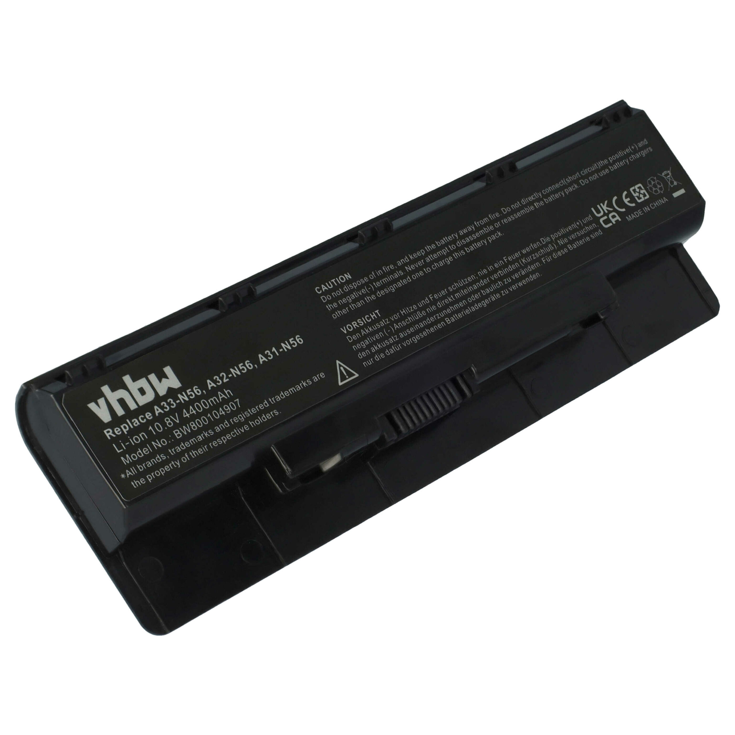 Bateria para Portátil vhbw substitui Asus A32-N56, A31-N56 - 4400 mAh 10.8 V - Image 3