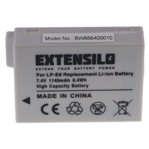 Bateria Extensilo para Canon LP-E8 - 1140mAh, 7.4V