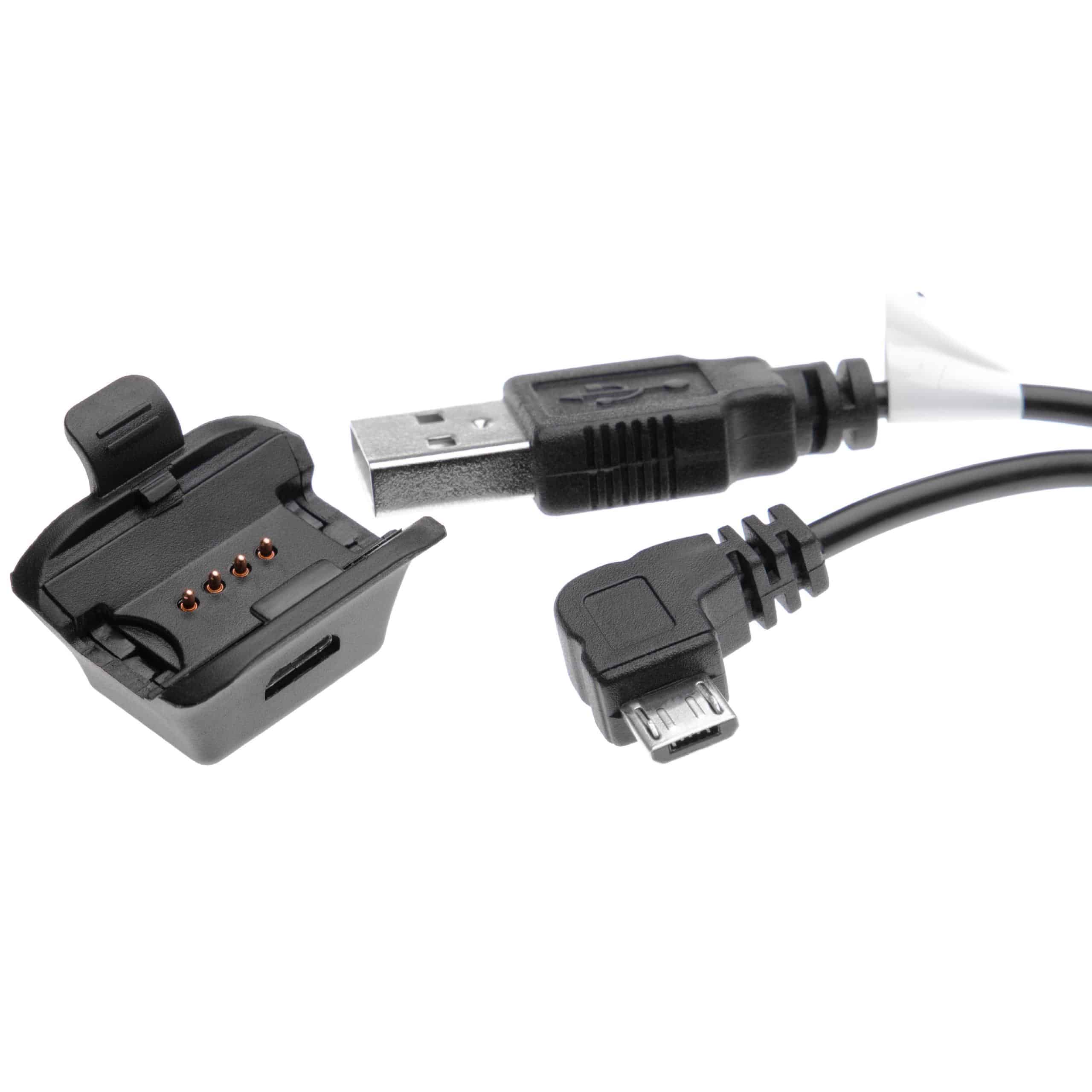 Base de Carregamento vhbw para Garmin Epix - 100 cm, com Cabo Micro USB - Image 2