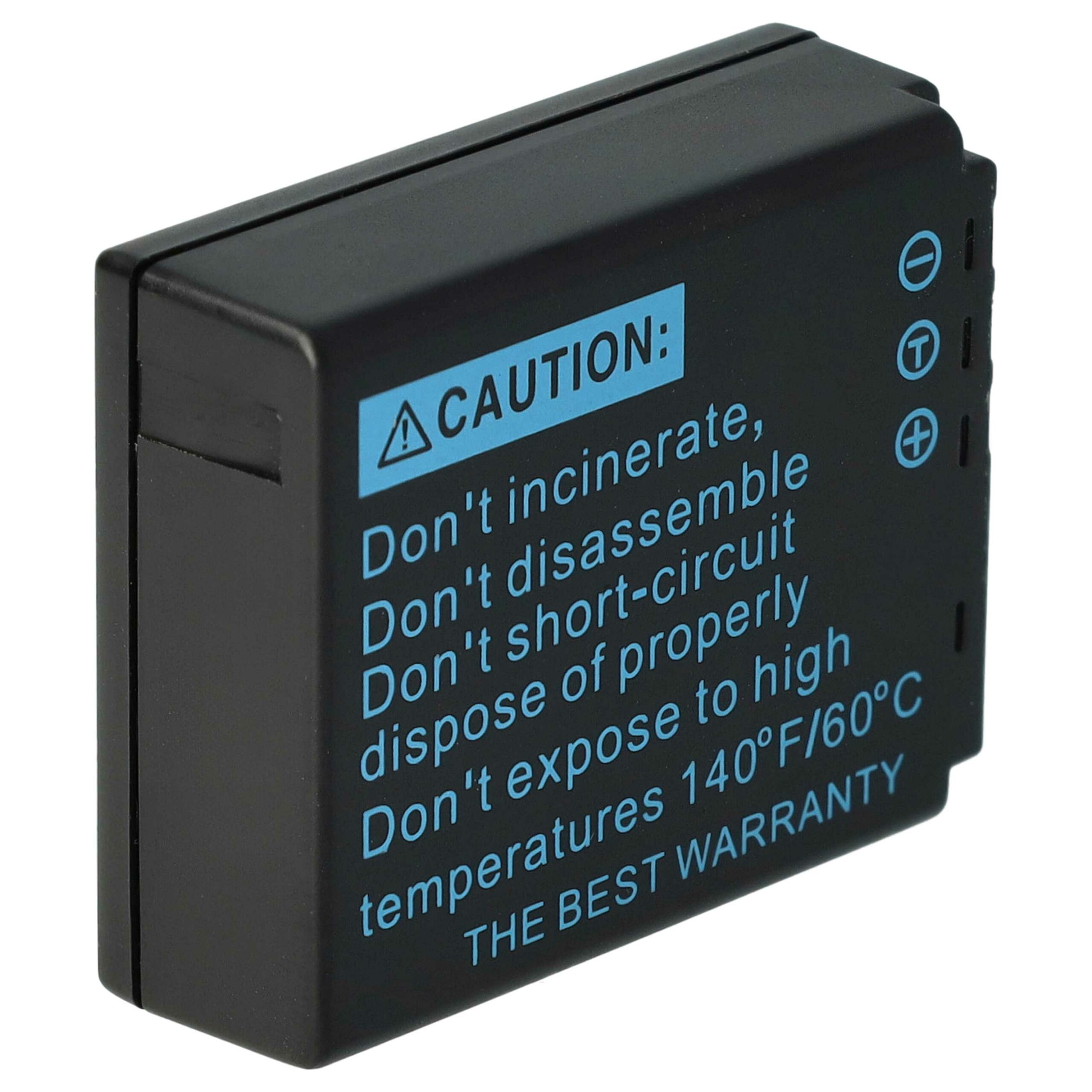 Bateria vhbw para Panasonic Lumix DMC-TZ1, TZ2, TZ3, TZ4, TZ5 - 650mAh - Image 4