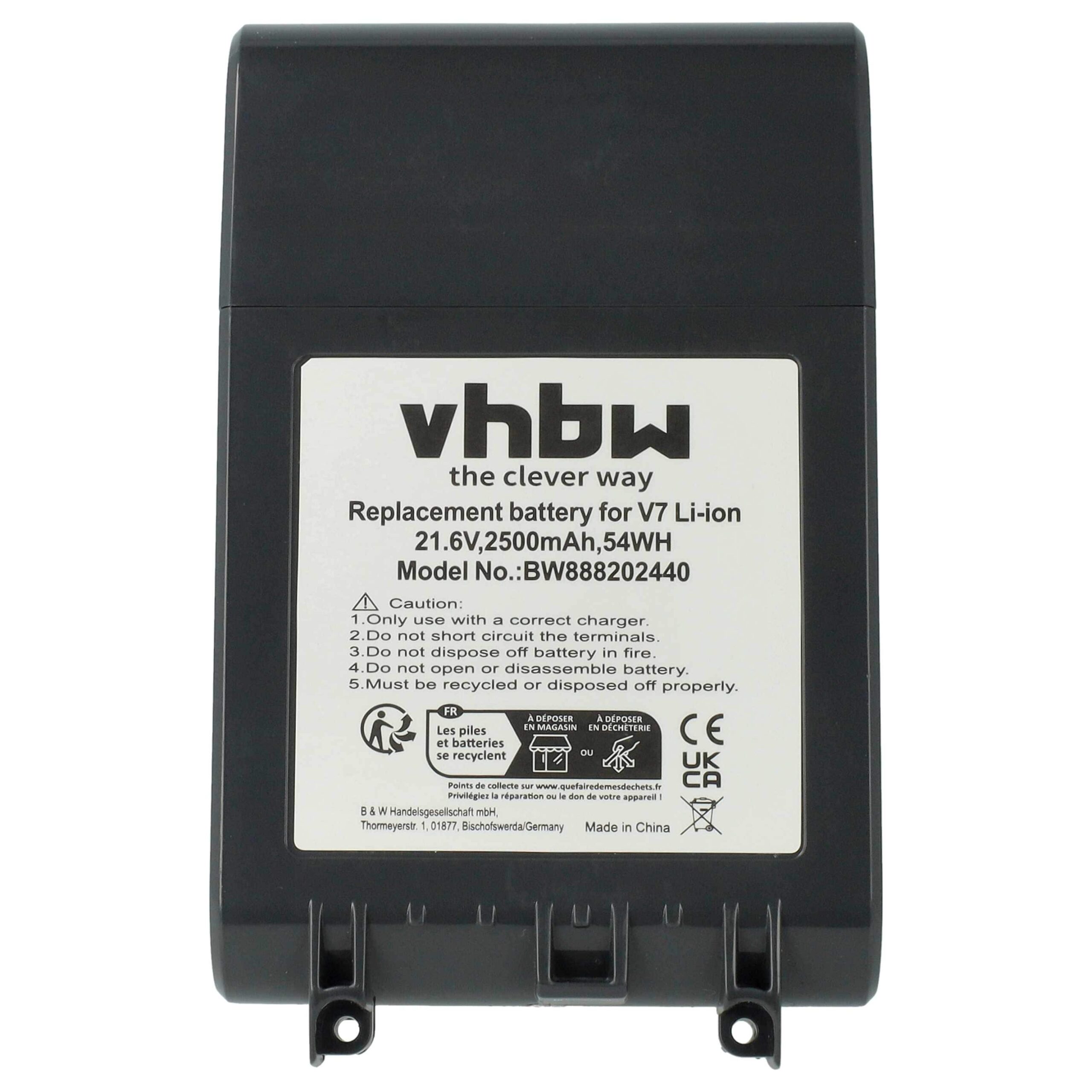 Bateria vhbw para aspirador Dyson V7, SV11 2500mAh, 21.6V Li-Ion - Image 3