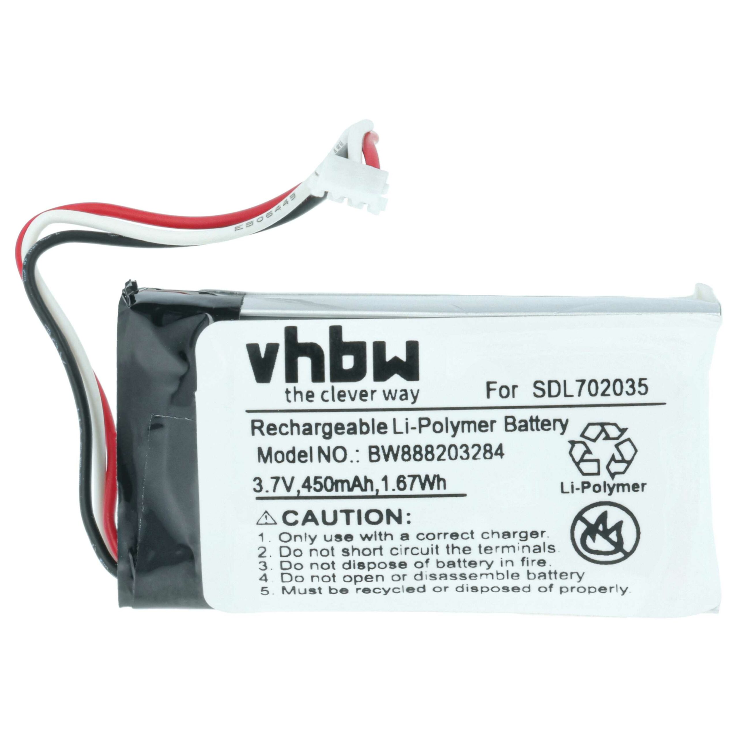 Bateria vhbw para Câmara Termográfica Flir SDL702035, LF602035-02 - 450 mAh 3.7 V - Image 3