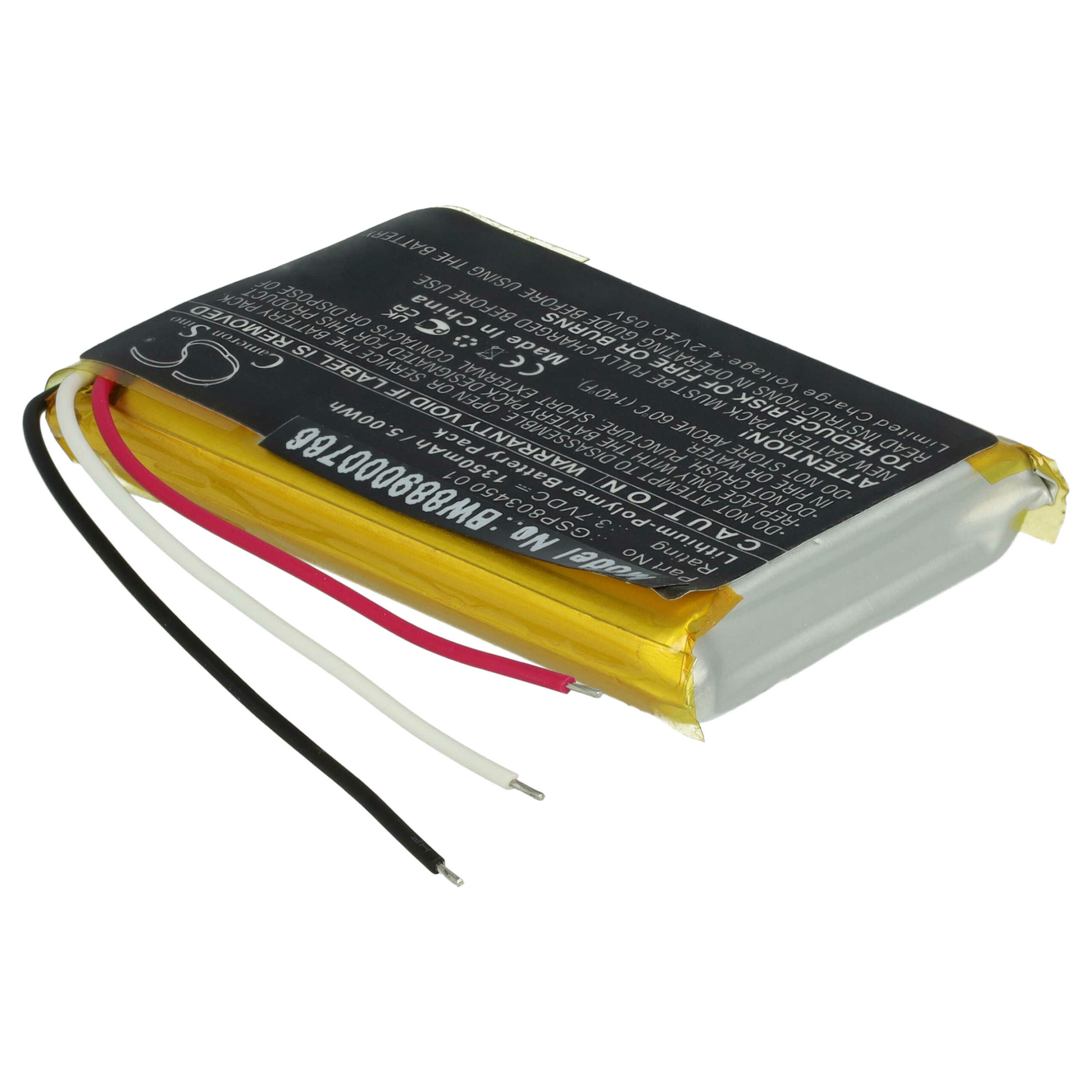 Bateria de Substituição vhbw para Estação de Carga JBL GSP803450 01 - 1350 mAh 3.7 V Li-polímero - Image 4