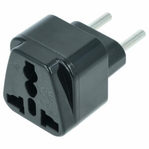 Adaptador de Tomada de Viagem vhbw (Ficha UE para UK/EUA/China)