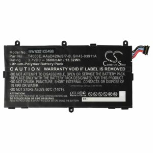 Bateria vhbw para Tablet Samsung Galaxy Tab 3 7.0 (3600 mAh, 3.7 V, Li-Polímero)