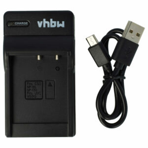Carregador de Bateria USB-C vhbw + Cabo para JVC, Casio EX-TR100 - 0.5 A