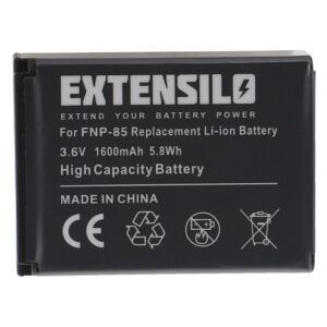 Bateria EXTENSILO para Aiptek NP170, Fujifilm FinePix SL1000, Toshiba Camileo X400 - 1600mAh