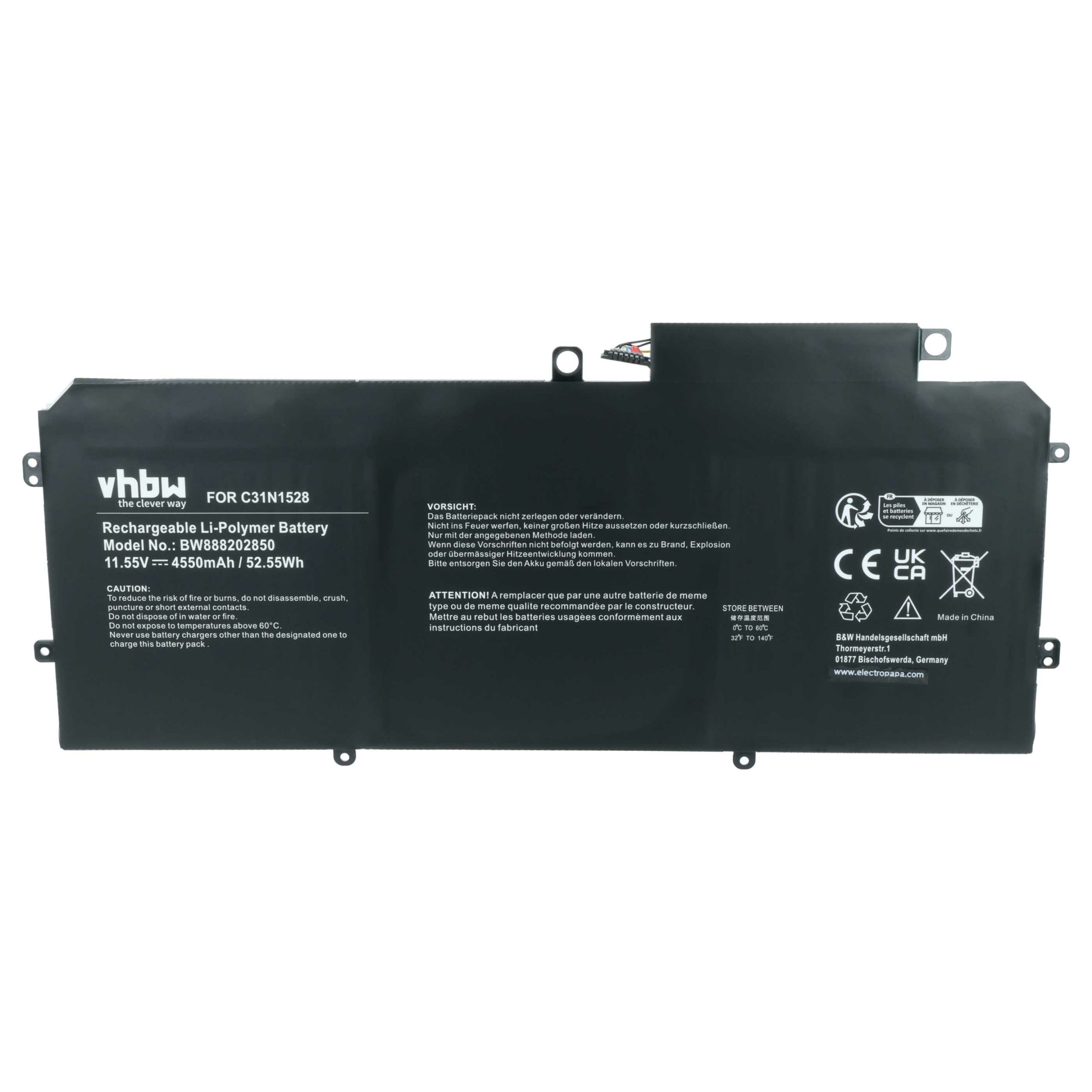 Bateria vhbw para portáteis Asus Q324CA, UX360CA (4550 mAh, 11.55 V) - Image 3