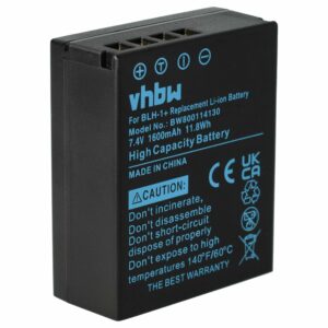 Bateria vhbw para Olympus BLH-1 - 1600mAh, 7.4V, Li-Ion