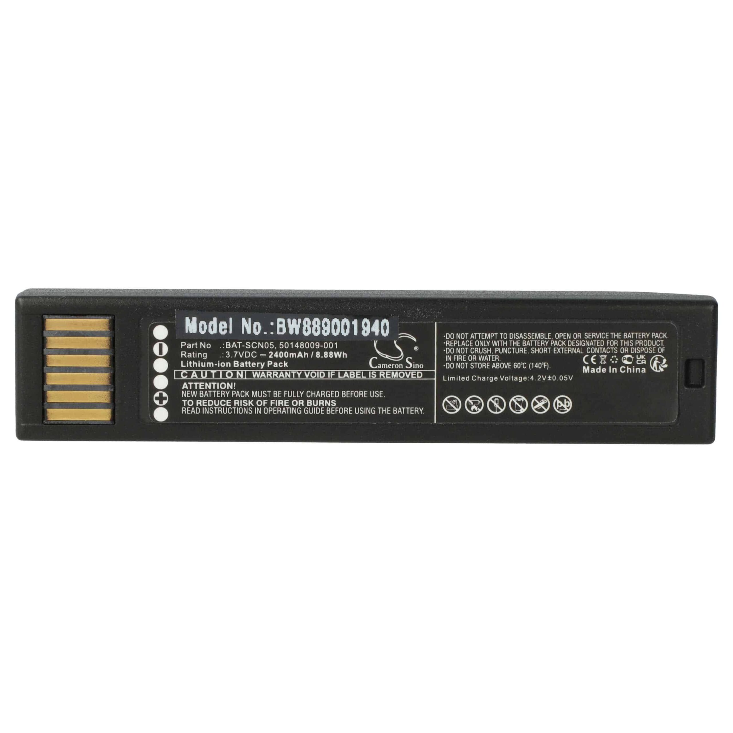 5x Baterias vhbw para Honeywell Barcode Scanner POS (2400 mAh, 3.7 V) - Image 3