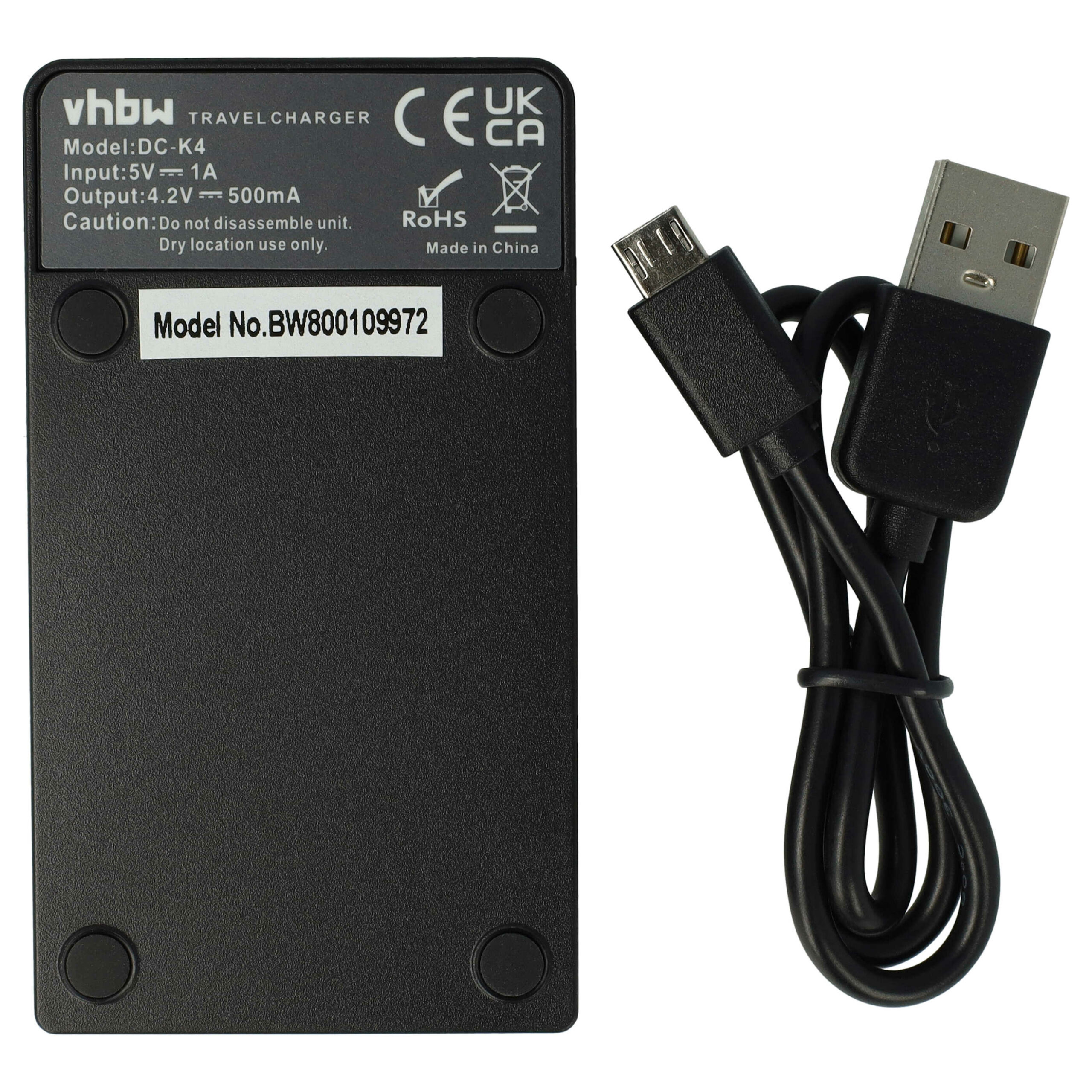 Carregador de Bateria USB-C com Cabo para Câmara Samsung SMX-F40 vhbw 0.5A - Image 2