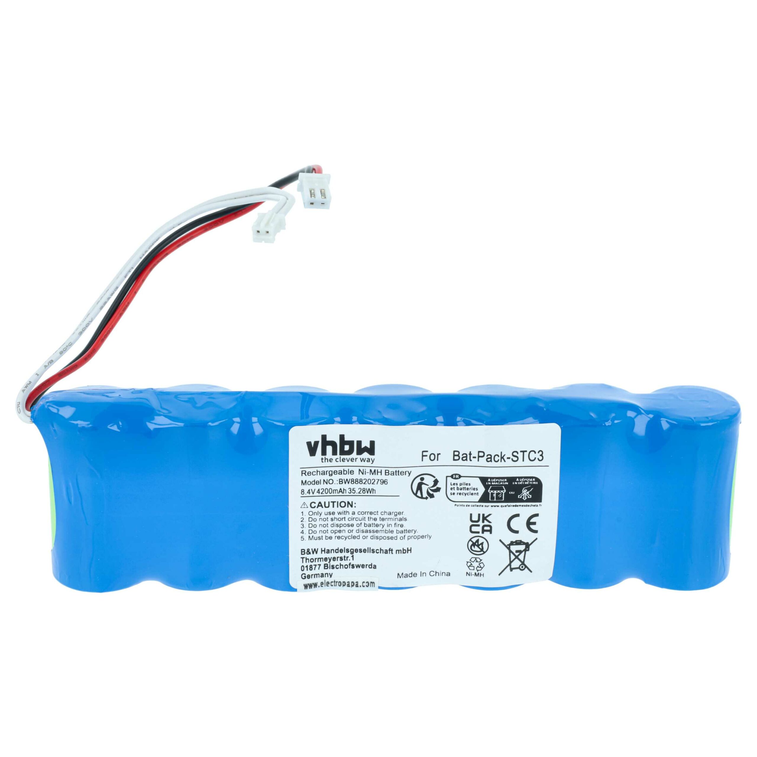 Bateria vhbw NiMH para Rover Bat-Pack-STC3 4200 mAh 8.4 V - Image 3