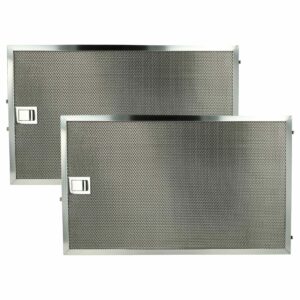 2x Filtro de Gordura Metálico Long-Life vhbw para Exaustor Miele DA6520D, DA6526D