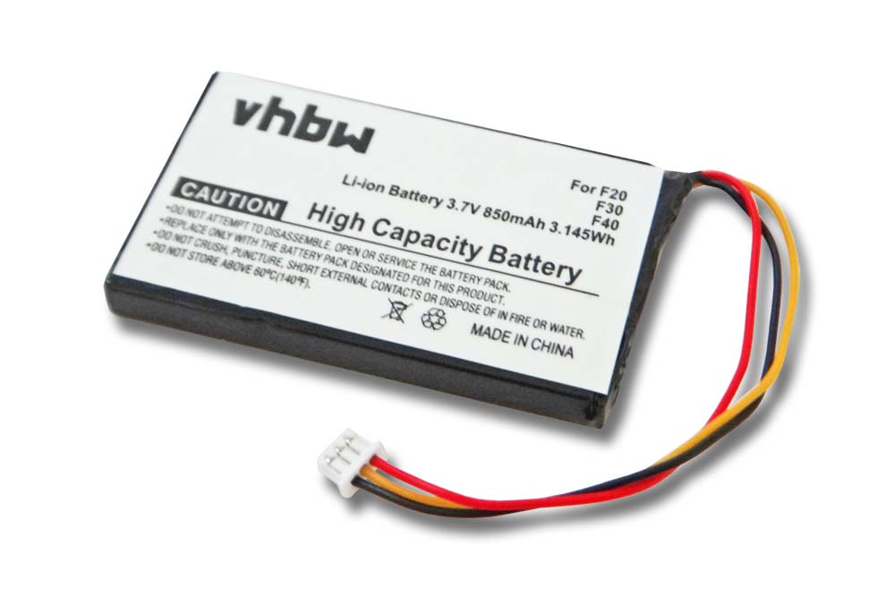 Bateria GPS vhbw para Navman BT000021C - 850mAh, 3.7V