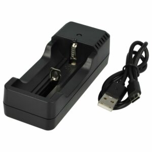 Carregador Micro USB vhbw para Baterias de iões de lítio 14500, 18650 e outras