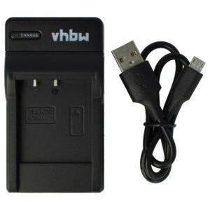 Carregador de Bateria USB-C vhbw + Cabo para Câmaras Digitais Praktica, Jay-Tech, Hitachi, Kodak - 0.5A