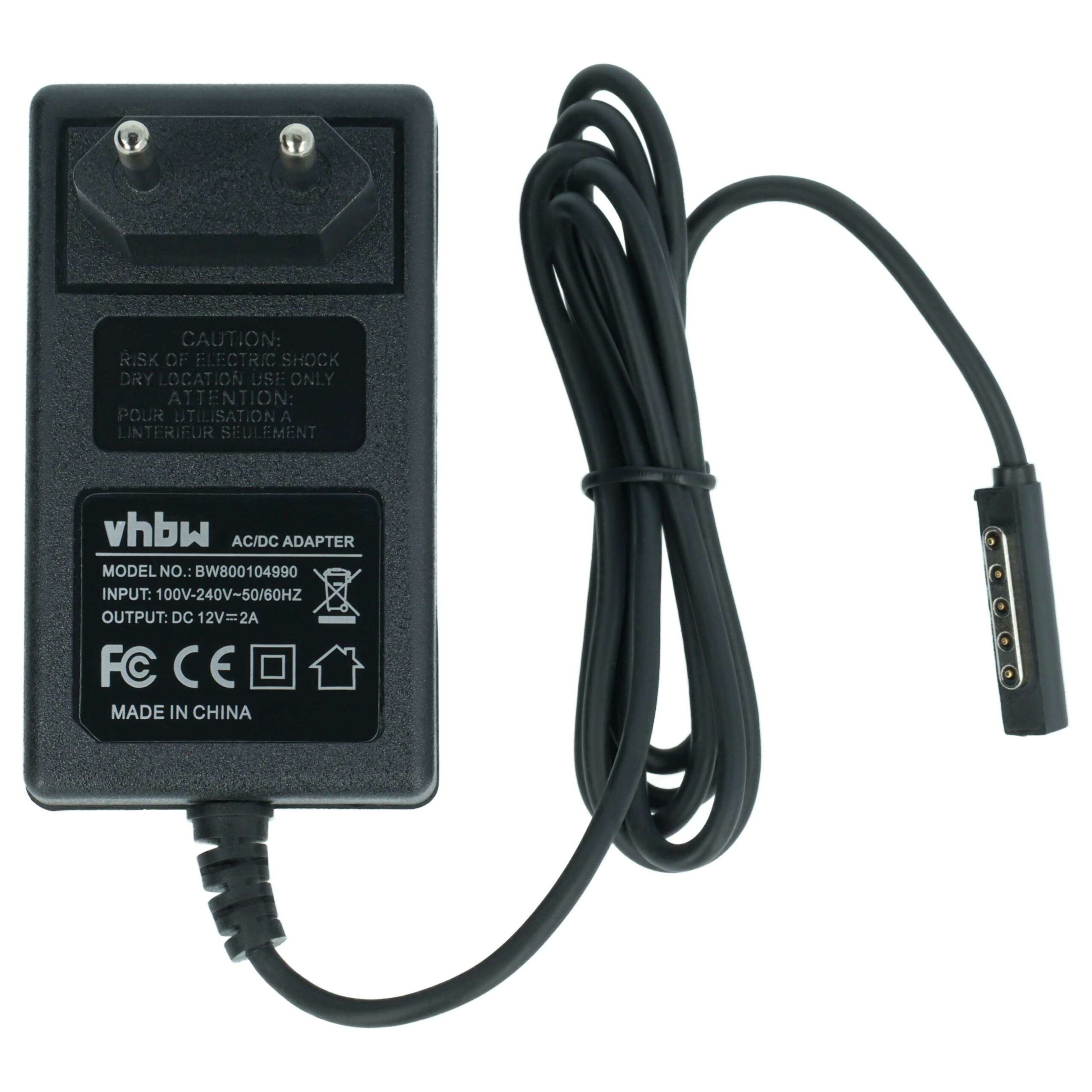 Carregador de Corrente AC vhbw para Tablet Microsoft Surface 2 / RT - 120 cm - Image 3
