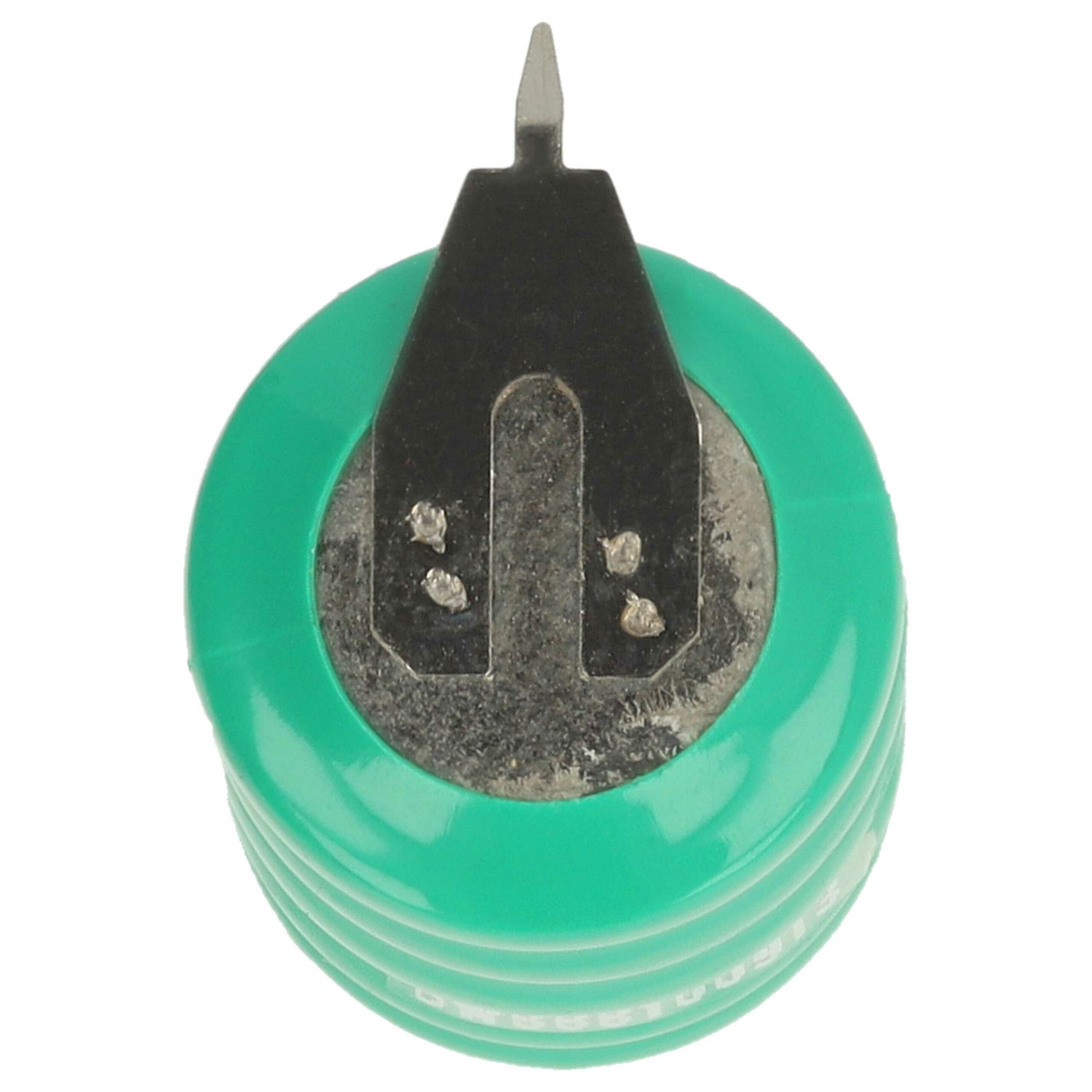 Bateria Botão NiMH vhbw V80H 3 Pinos 6V 80mAh para Lâmpadas Solares e Modelismo - Image 2