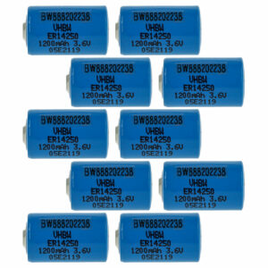 Baterias vhbw ER14250 1/2AA Li-SOCl2 3.6V 1200mAh - 10 unidades