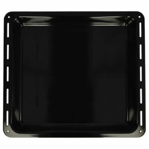 Tabuleiro de Cozedura para Forno AEG 3423981020 vhbw - 42.2 x 37.6 cm, Esmaltado Preto Antiaderente