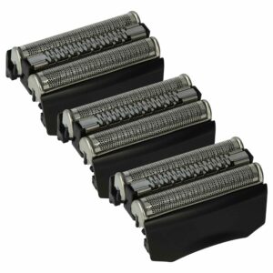 3x Cabeças de Corte vhbw para Máquina de Barbear Braun 70B, 70S - Preto