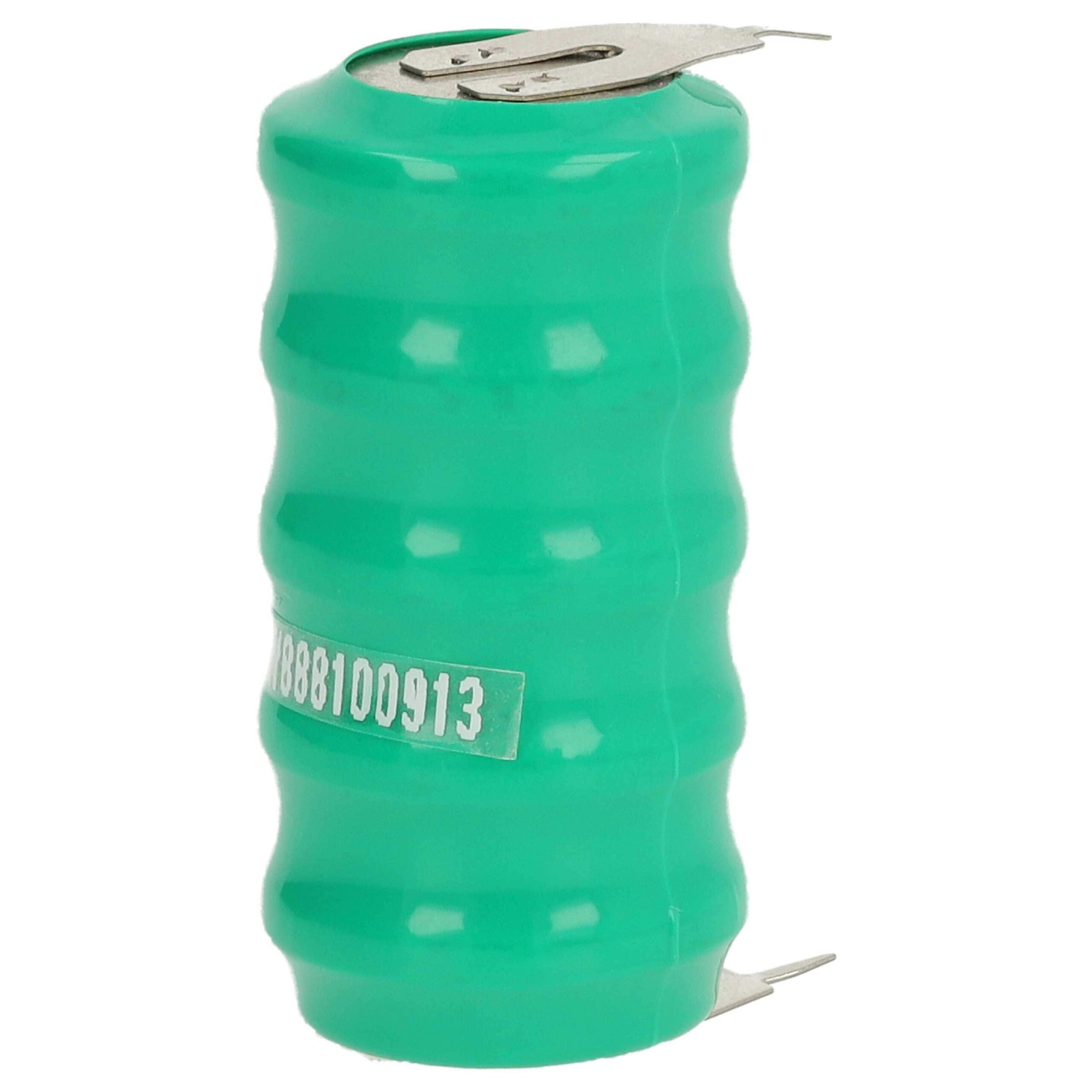 Bateria Botão NiMH vhbw V80H 3 Pinos 6V 80mAh para Lâmpadas Solares e Modelismo - Image 3