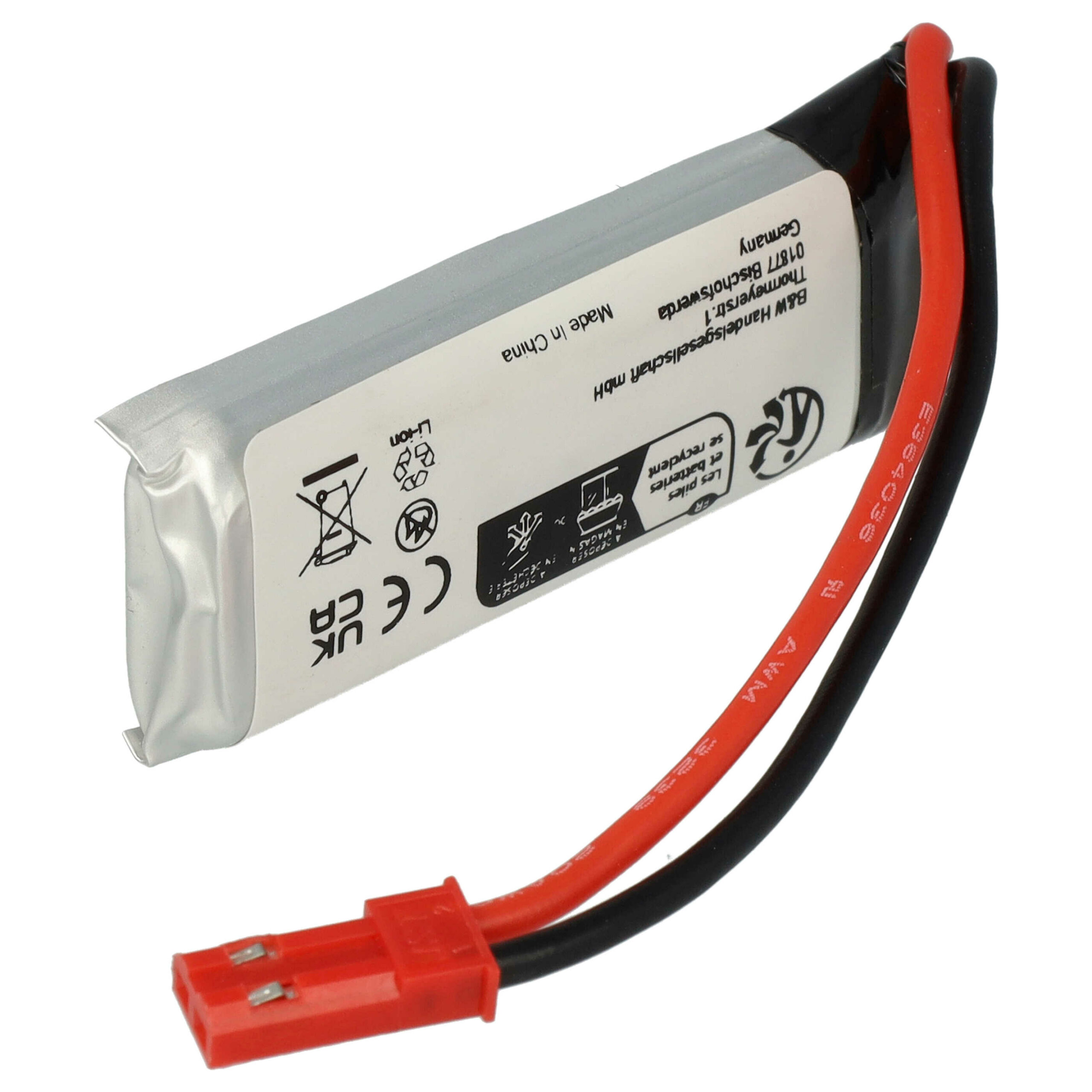 Bateria vhbw para drone Lishi Toys L6052 / L6052W - 500 mAh 3.7 V Li-Ion - Image 4