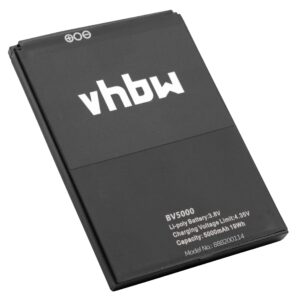Bateria de telemóvel vhbw para Blackview BV5000 - 5000 mAh 3.8 V Li-polímero