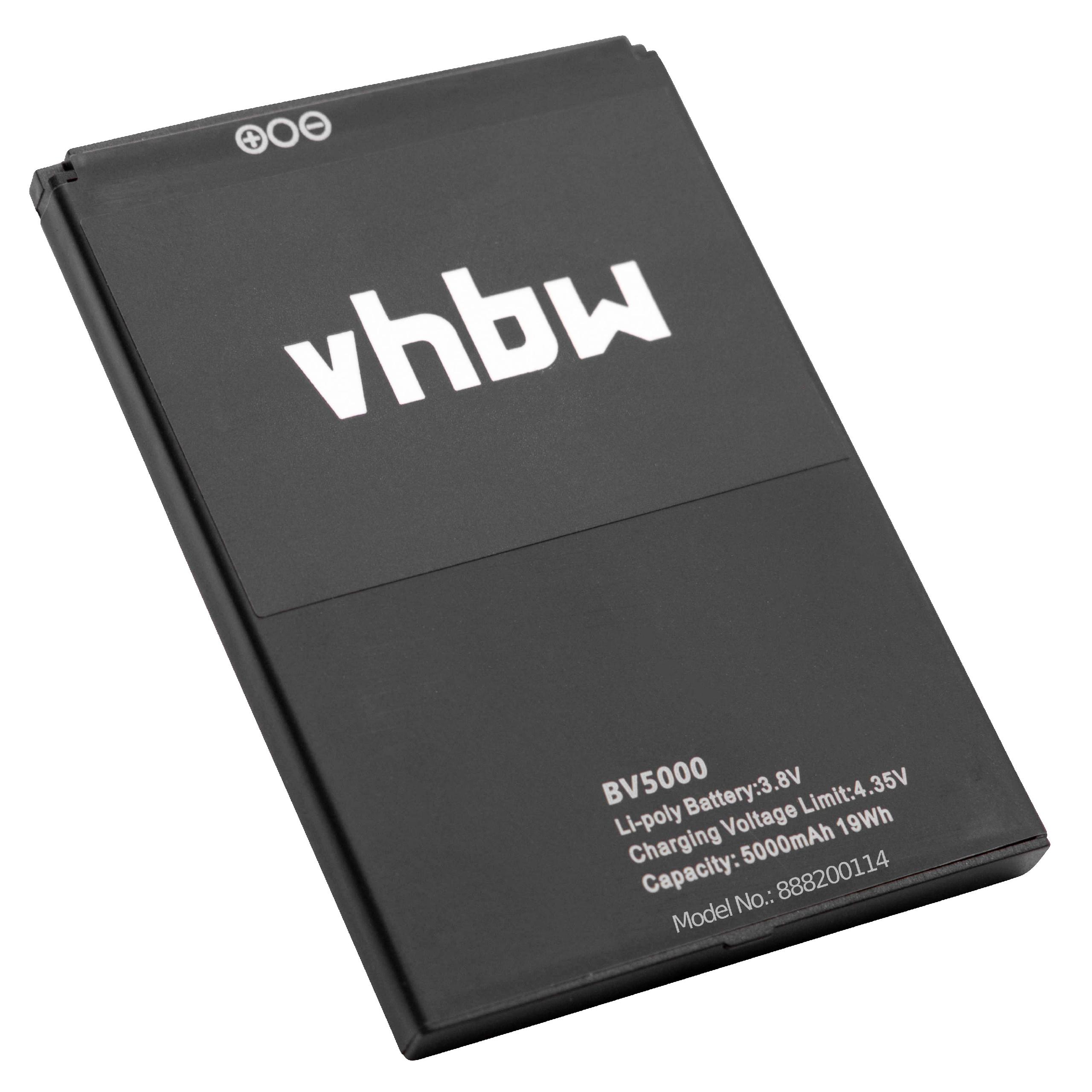 Bateria de telemóvel vhbw para Blackview BV5000 - 5000 mAh 3.8 V Li-polímero