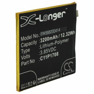 Bateria de substituição vhbw para telemóvel Asus ZenFone 5 2018 / 5Z (3200 mAh, 3.85 V)