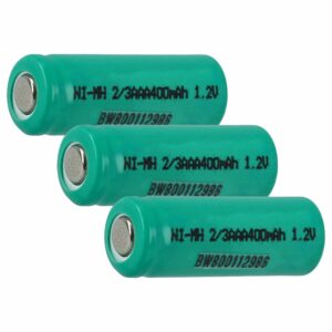 Baterias Células vhbw 2/3AAA 400mAh 1.2V NiMH (3 Unidades)
