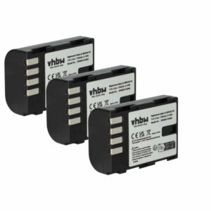 3x Bateria vhbw para Panasonic DMW-BLF19E / DMW-BLF19 - 1100mAh, 7.2V