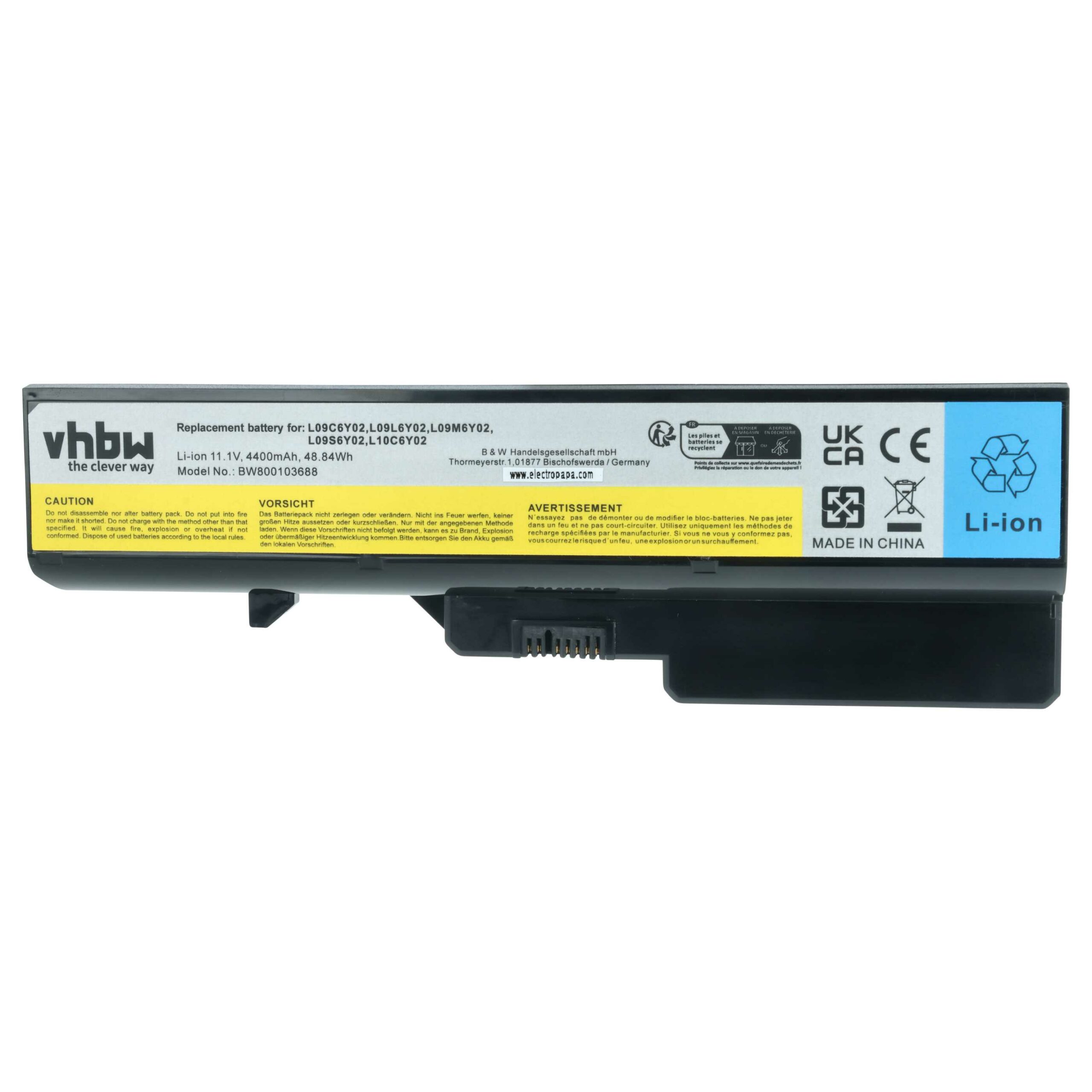 Bateria para Portátil vhbw IBM / Lenovo IdeaPad G460, G560, Z570 - 4400 mAh - Image 3