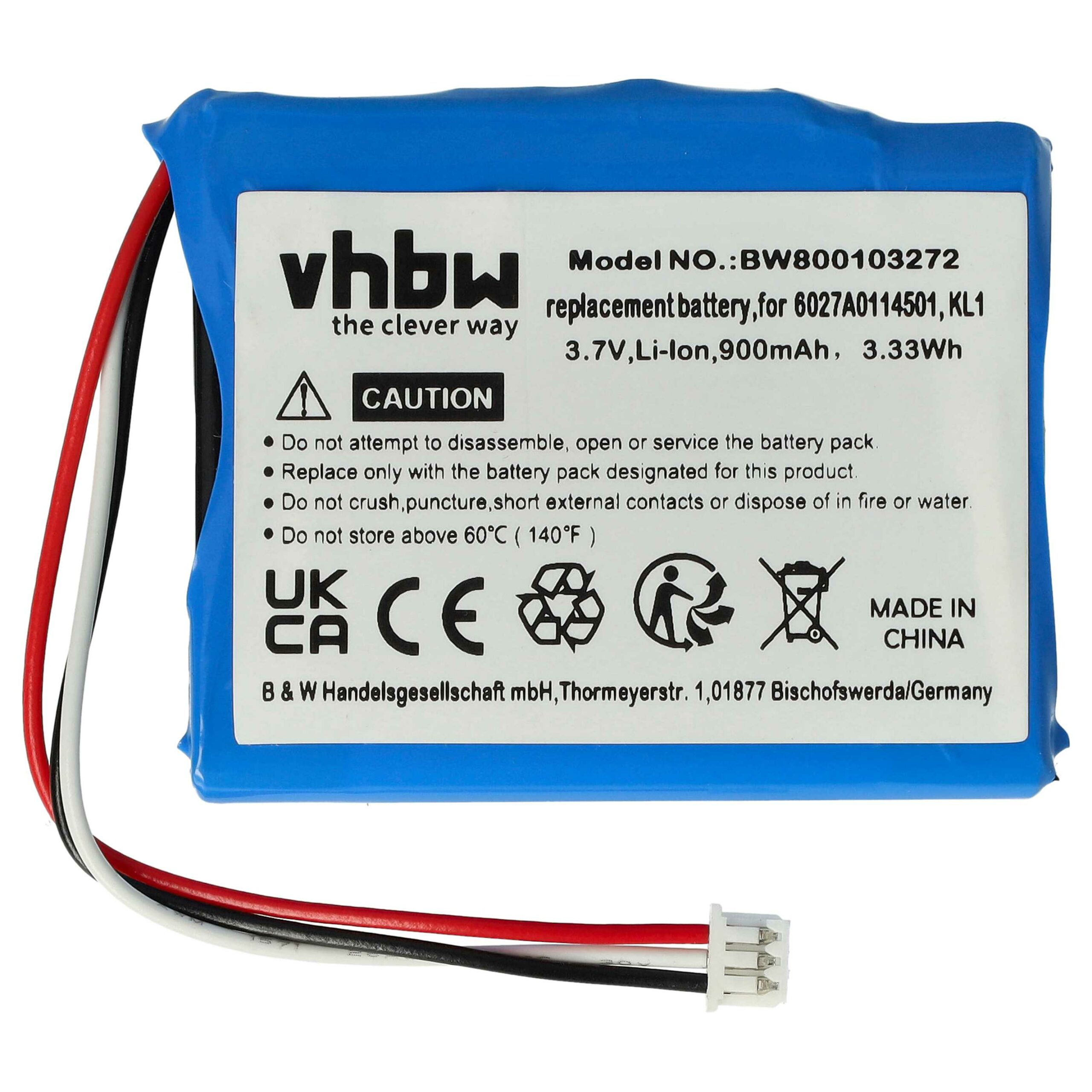 Bateria GPS vhbw para TomTom Via 135, 1405, 1505 - 900mAh, 3.7V - Image 3