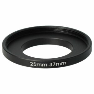 Anel Adaptador Step-Up vhbw de 25 mm para 37 mm para Objetivas de Câmara