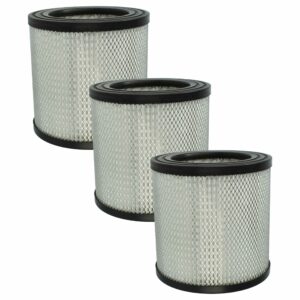 3x Filtro de cartucho vhbw para aspirador Kraft, Stanley, Scheppach