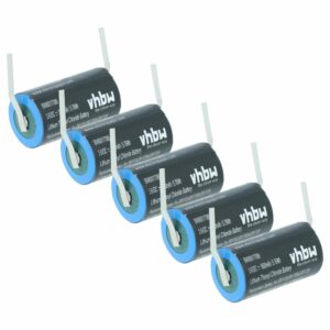 5x Bateria vhbw para Maxell ER17/33 - 1600 mAh 3.6 V Li-MnO2