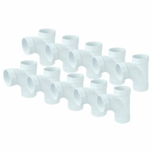 vhbw 10x Tubo Divisor T para Sistema de Aspiração Central, 50.8mm