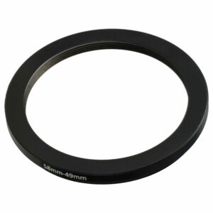 Adaptador de Anel Step-Down vhbw de 58 mm para 49 mm para Objetivas de Câmara