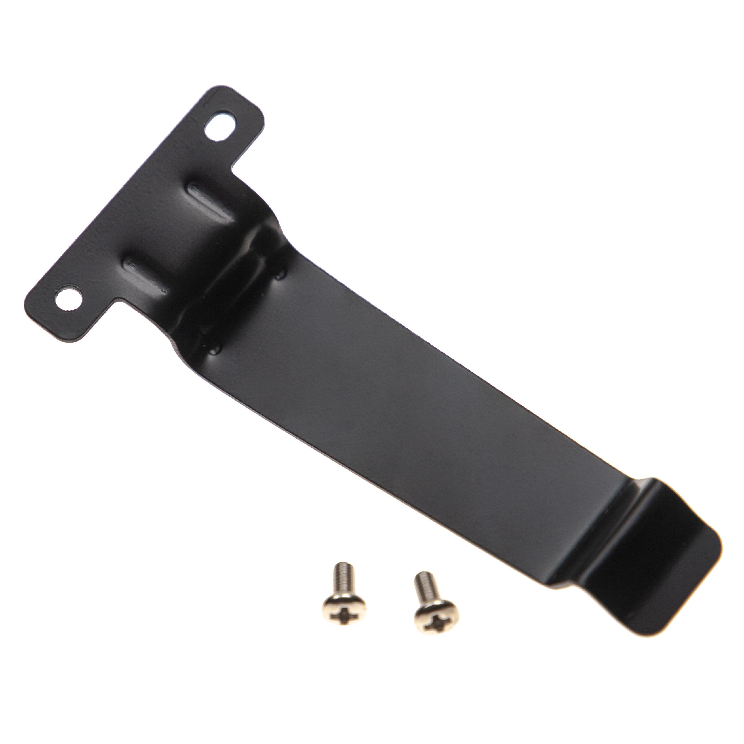 Mola de cinto vhbw para rádio Kenwood TK-2180 - Com parafusos de fixação, metal, preto - Image 2